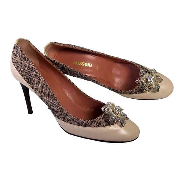 MIssoni Italy Shoes - Missoni Italy Heels Women Beige US 7.5